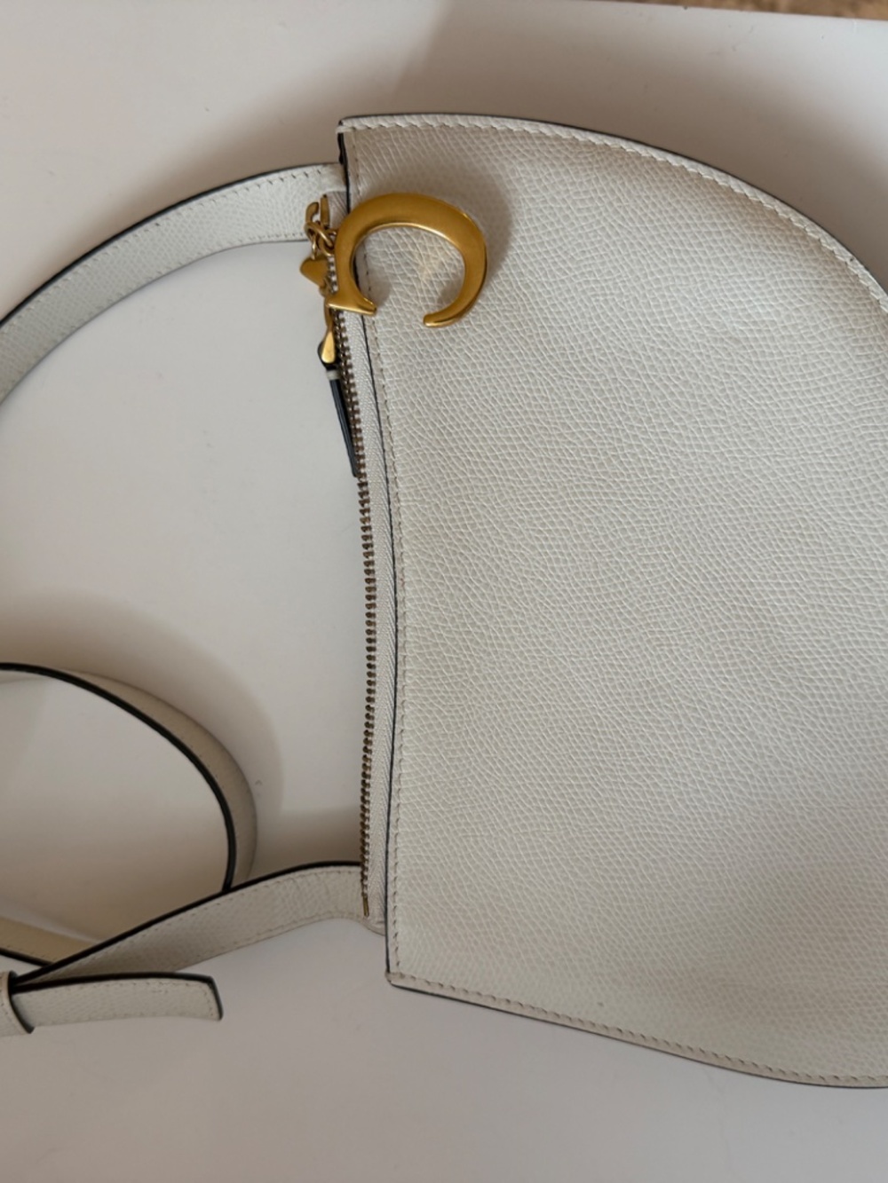 Christian Dior 3 zipper saddle bag with scarf - Picture 3 of 10